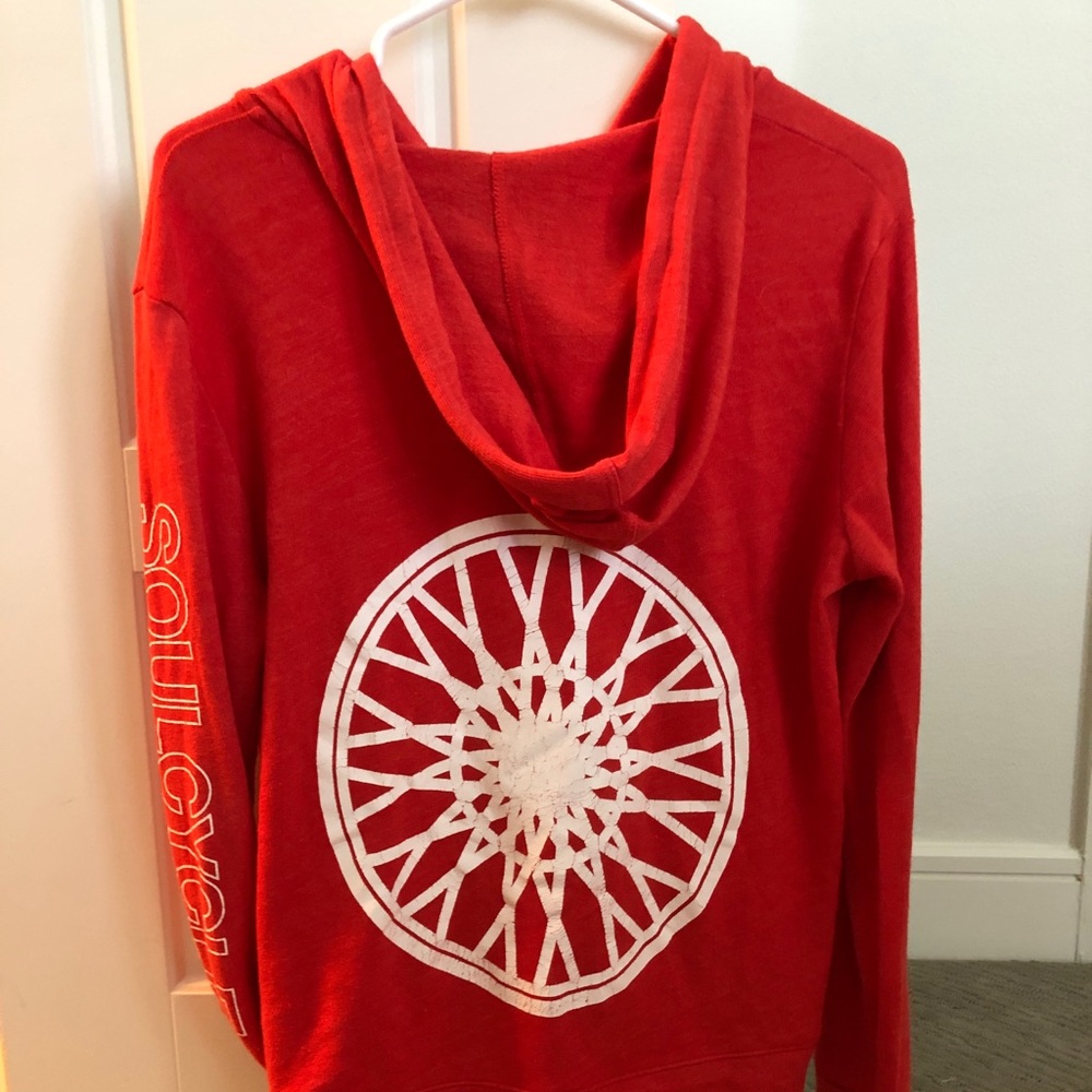 Coral SoulCycle Zip Up Hoodie